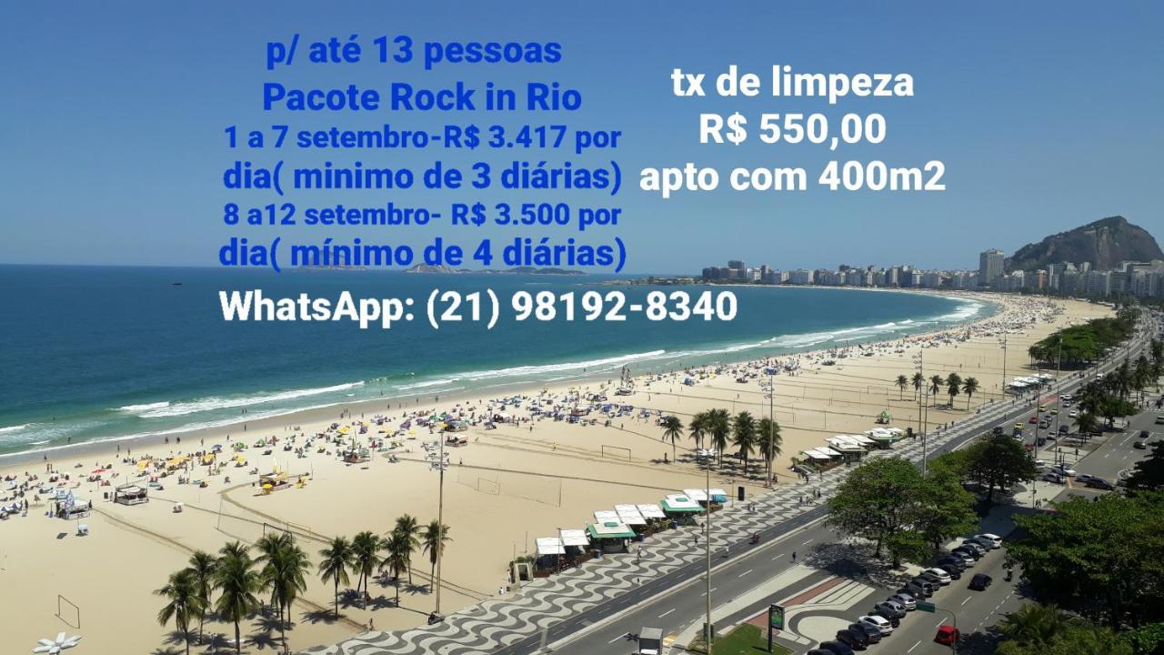 Appartement Copacabana Vista Mar Cobertura 2 Andares De Frente Os Fogos Do Reveillon Com 5 Quartos, 5 Ar-condicionados, 6 Banheiros E Garagem Gratuita